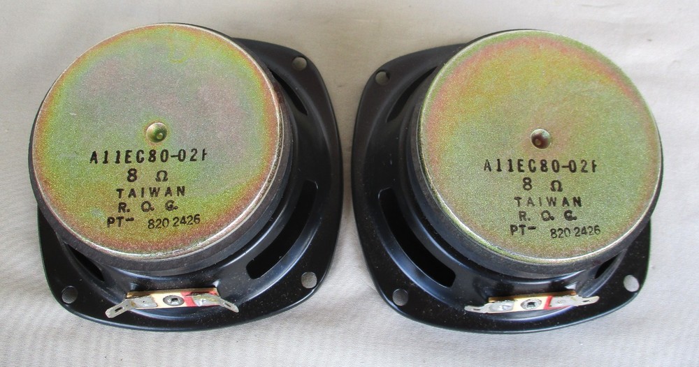 Pioneer Replacement Type A11EC80-02F 8-Ohm 4.5" Midrange Speakers Pair Tested