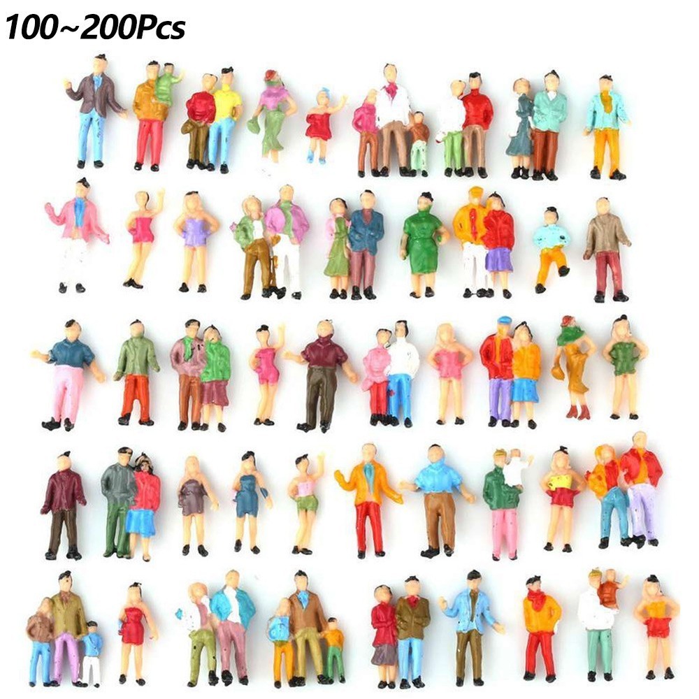 Model People 100/200pcs 1:87 Scale Building Layout Decoration Miniature