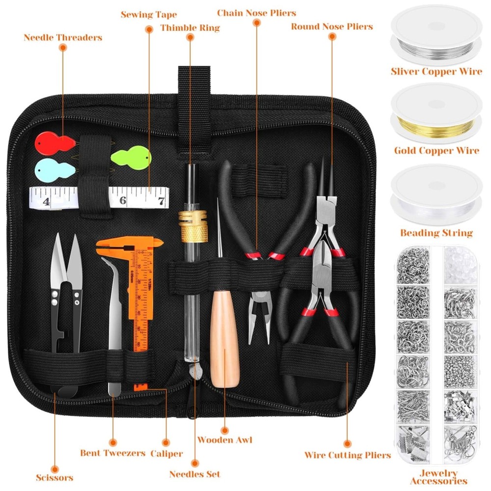 Complete Jewelry Making Kit with Tools and Charms