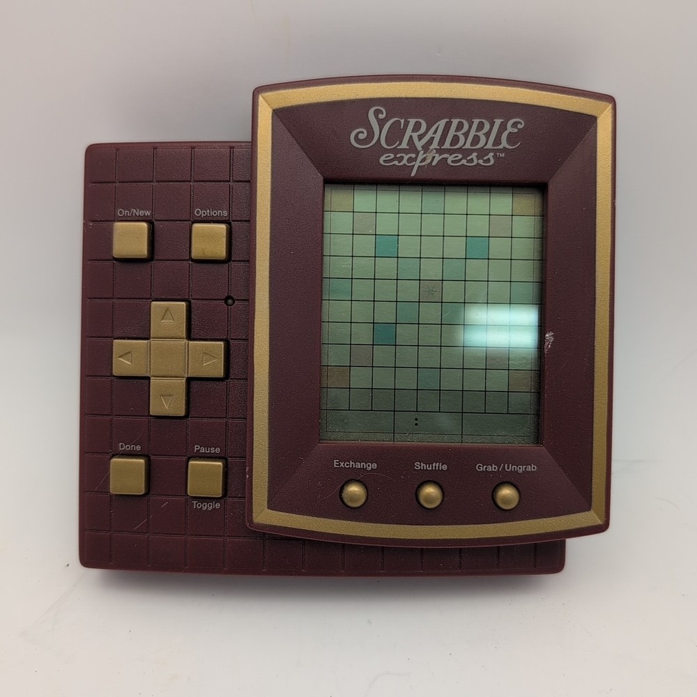 Scrabble Express Electronic Handheld Game Hasbro 1999 Tested & Works