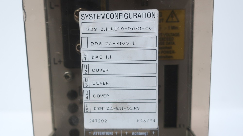 Indramat DDS 2.1-W100-DA01-00 Servo Drive Controller