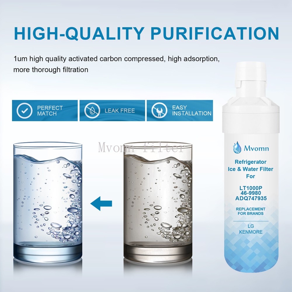 2 PACK Fit For LT1000P Fridge Replacement Refrigerator Water Filter ADQ747935