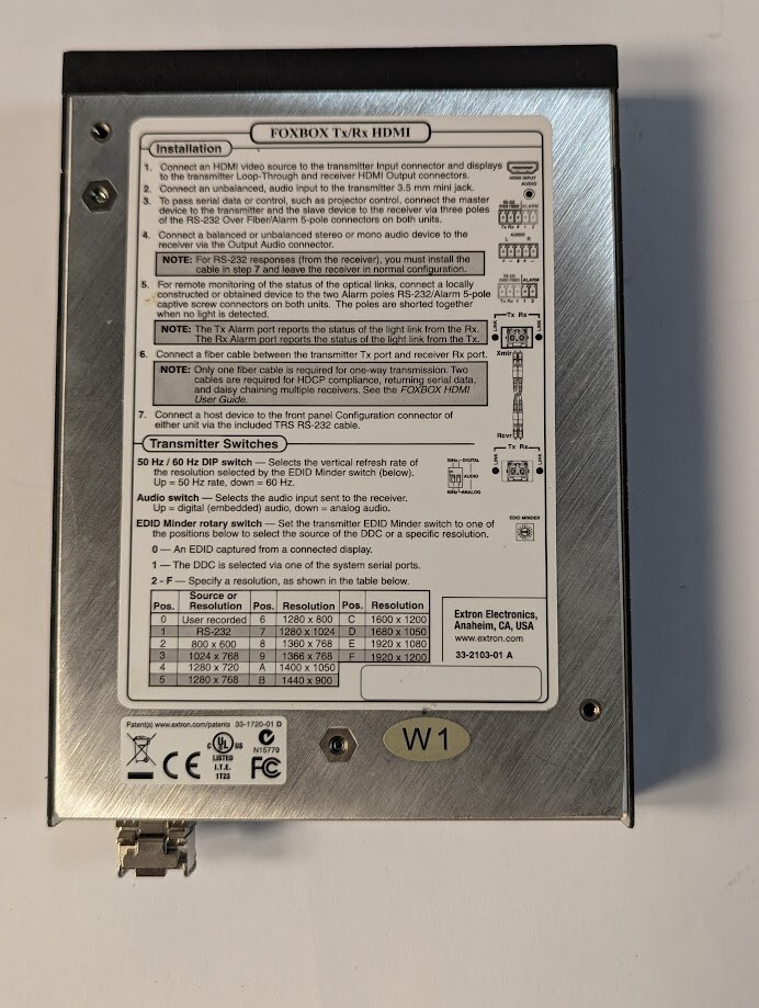 Extron Electronics FOXBOX Tx HDMI SM Fiber Extender