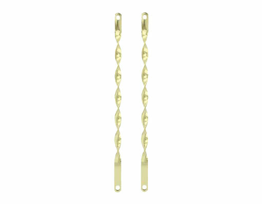 NEW! 20 TWISTED SPRING FORK BARS GOLD.