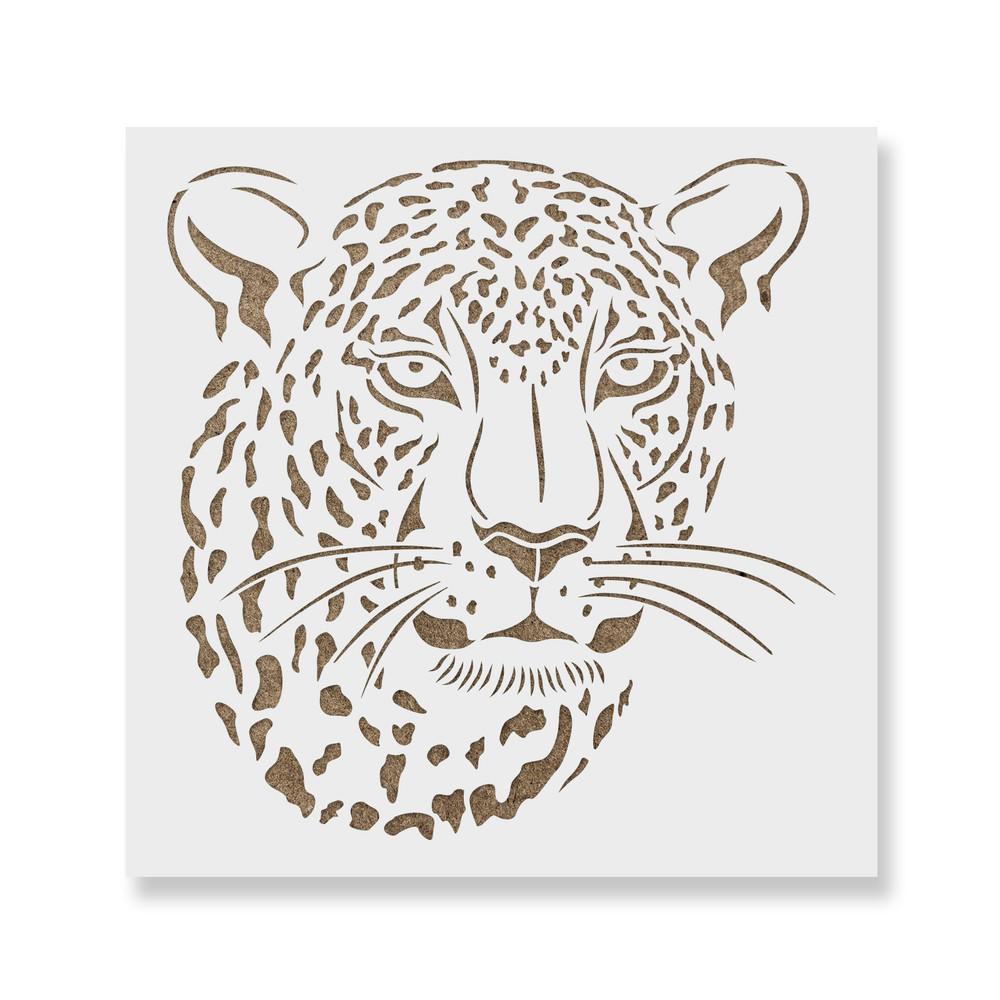 Jaguar Head Stencil - Durable & Reusable Mylar Stencils