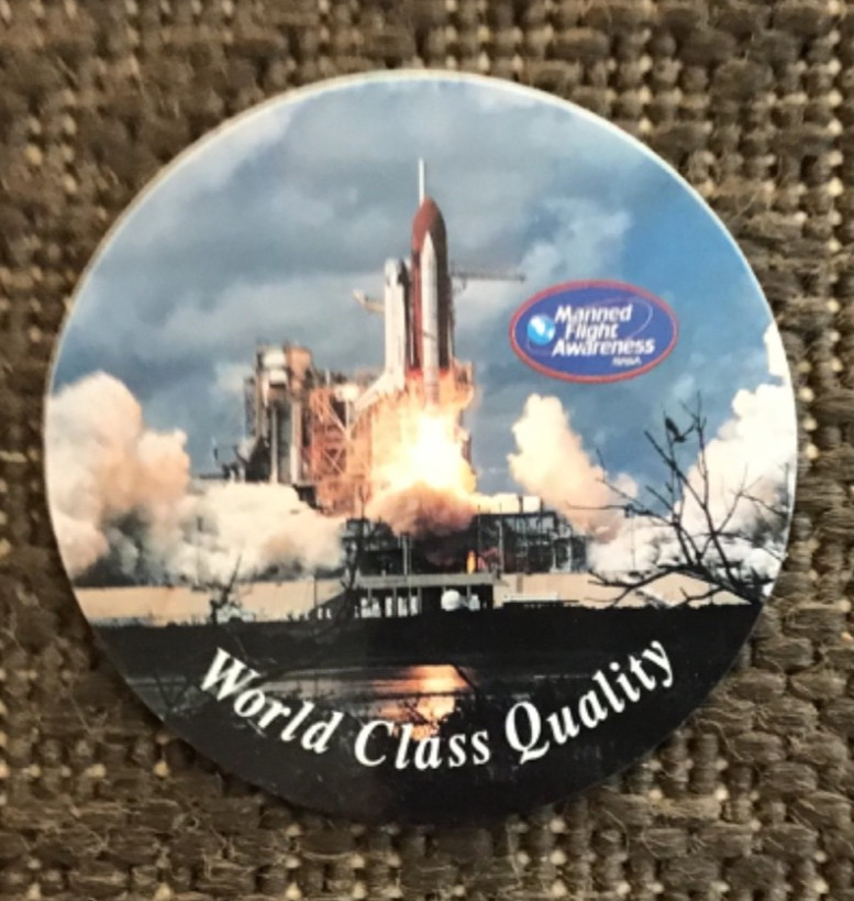 NASA -- MANNED FLIGHT AWARENESS -- WORLD CLASS QUALITY -- STICKER
