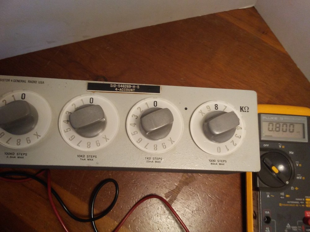 General Radio GR Type 1433-Q Precision Decade Resistor Tested OK