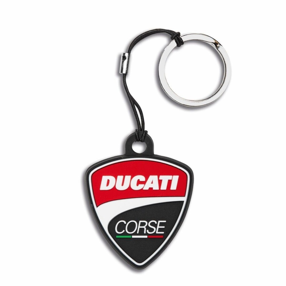 Genuine Ducati DC Shield Rubber Keychain 987704443