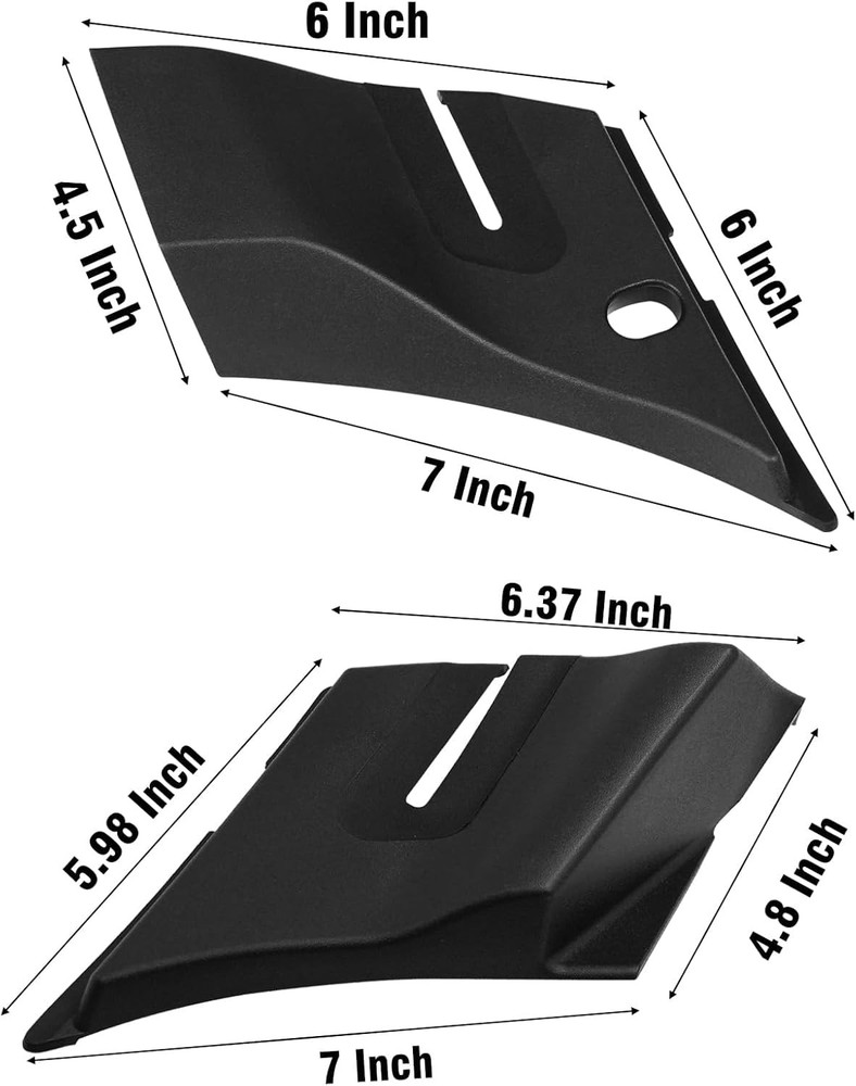 1 Pair Windshield Wiper Cowl End Panel Compatible with 2007–2013 GMC black