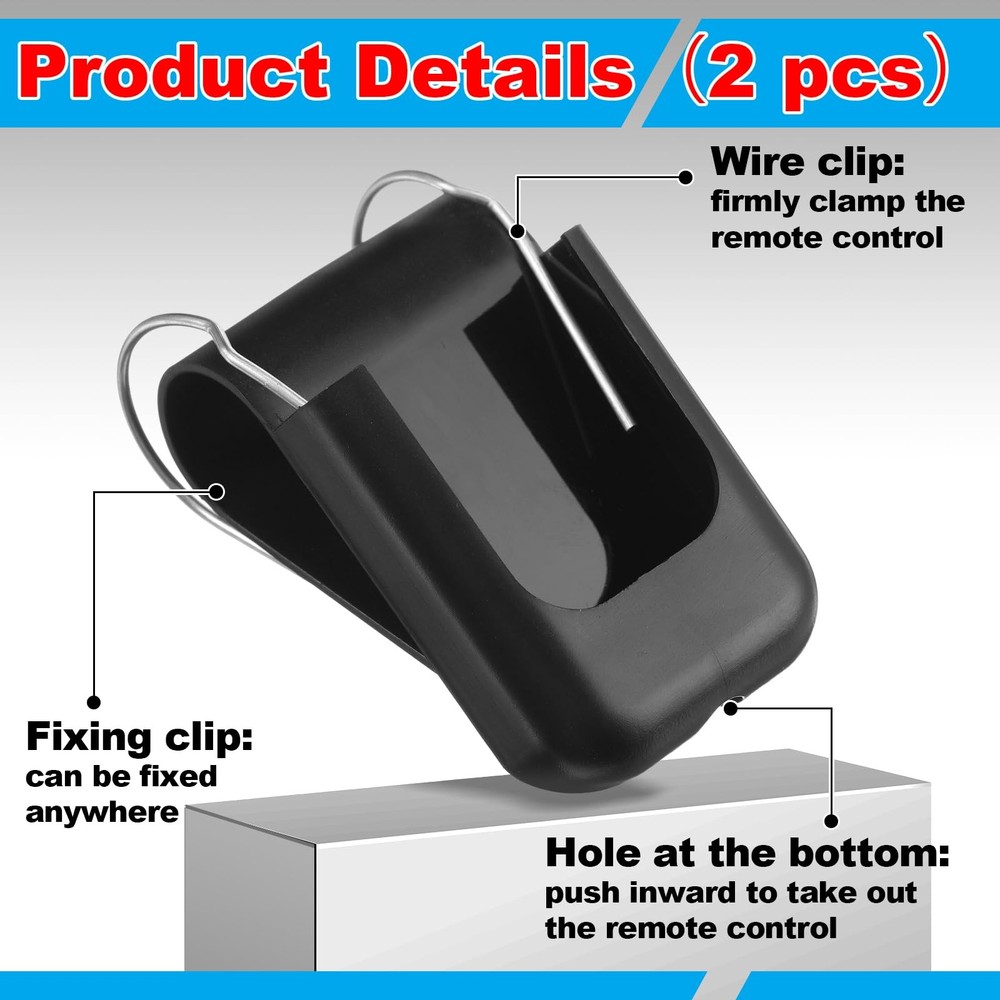 2 PCS Transmitter Clip Compatible with MicroPLUS Door King Gate Visor Garage