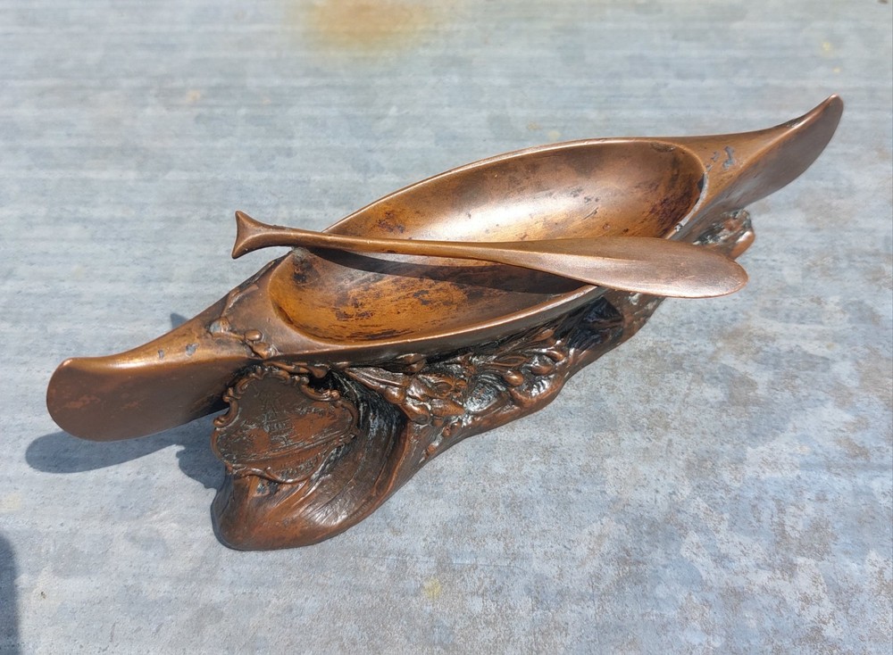 Bronze Canoe Shaped Sculpture