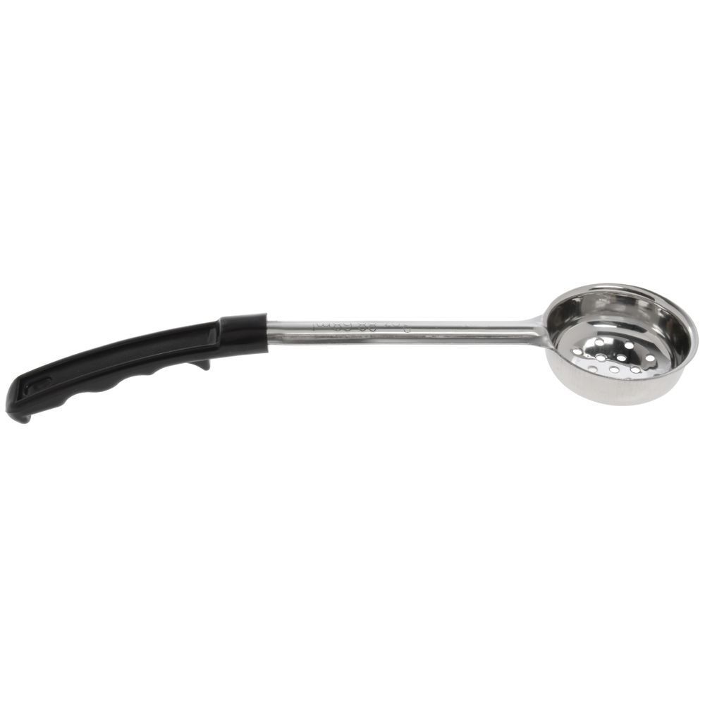 HUBERT 3 oz Perforated Portion Control Server Stainless Steel with Black Plastic