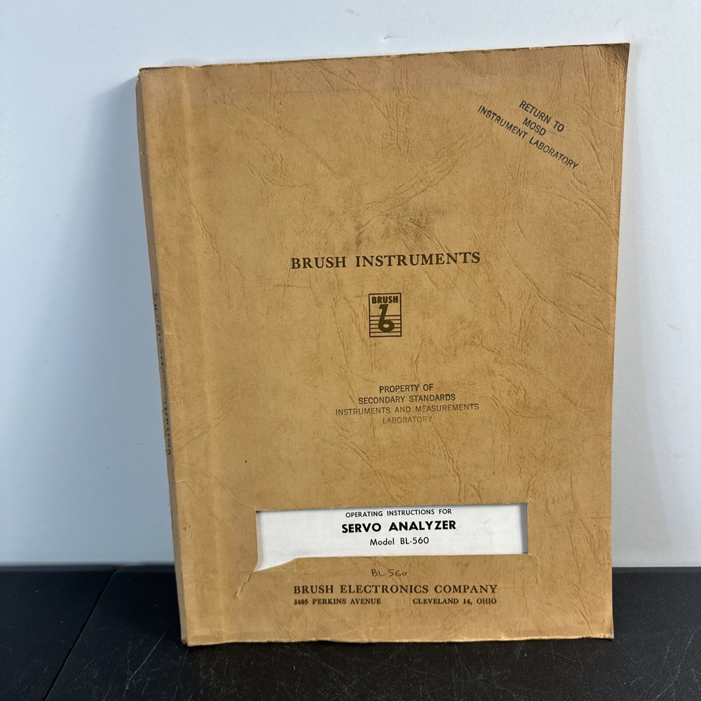 Brush Instruments. Operating Instruction for  servo analyzer model BL-560