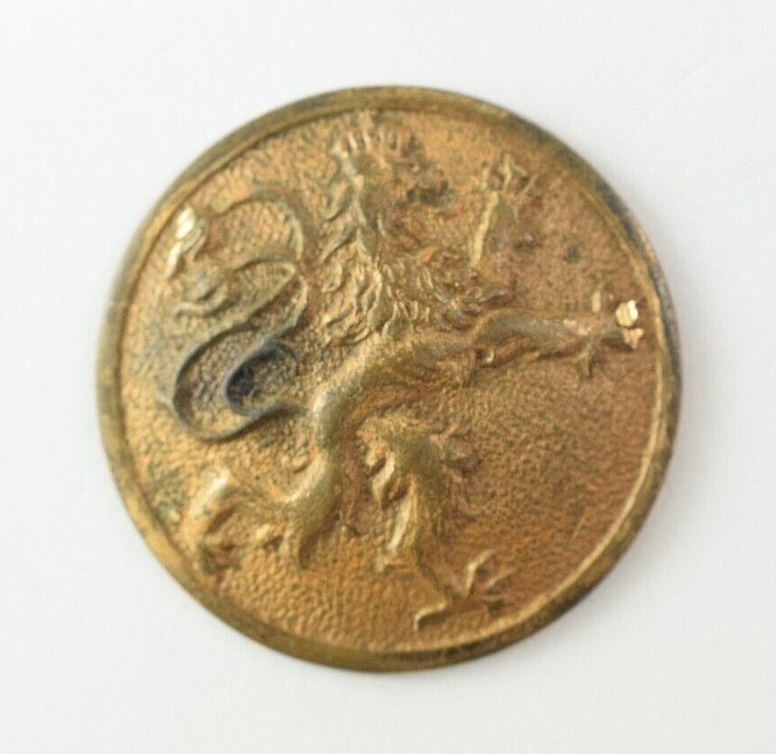 1890s-WWI Prussian German Collar Disc Uniform Button L3DT