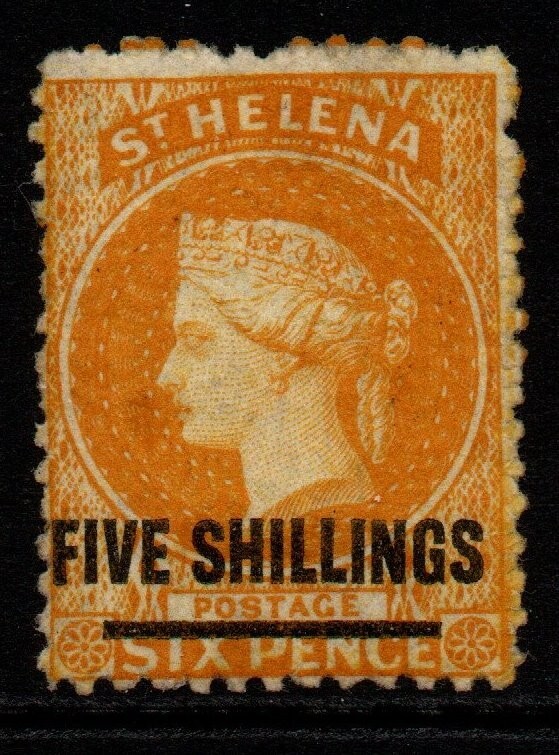 ST.HELENA SG20 1868 5/= ORANGE TYPE B MTD MINT