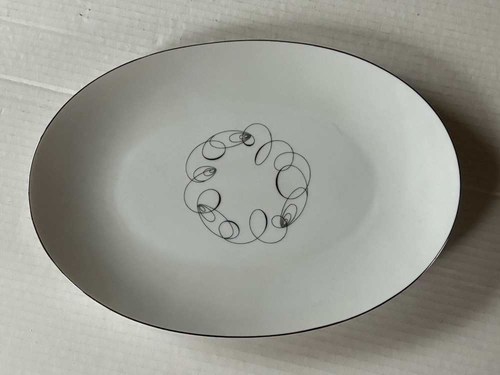 Sango Contemporary 6504 Rare Squiggles Pattern 12" Serving Platter