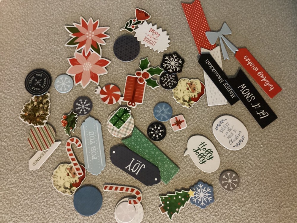 126 Christmas Chipboard Embellishments