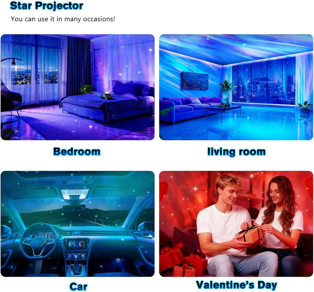 Northern Galaxy Light Aurora Projector, Star Projector with 33 Light Effects, St