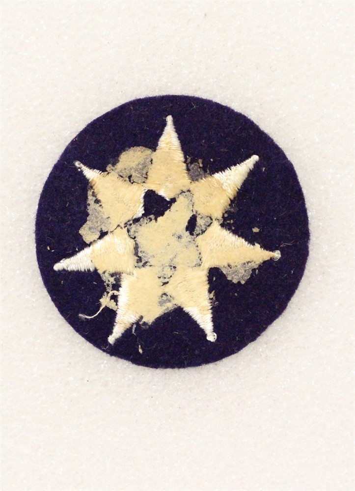 Army patch 6877: - 7th Service Command on dk blue felt - WWII original