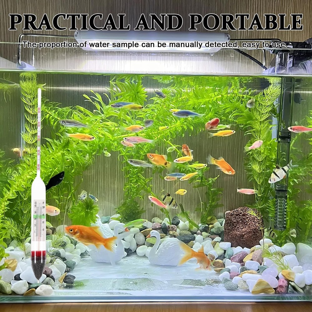 Sea Water Densitometer Brine Hydrometer High Precision Salinity Hydrometer De...