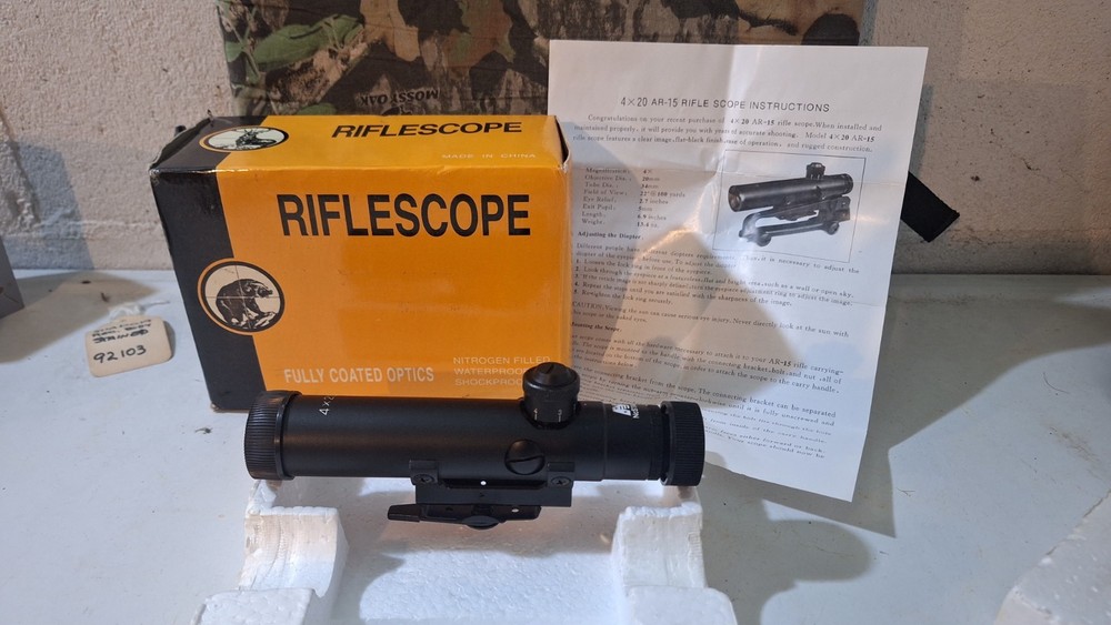 4x20 Vtg Classic Scope Carry Handle Mount Ncstar