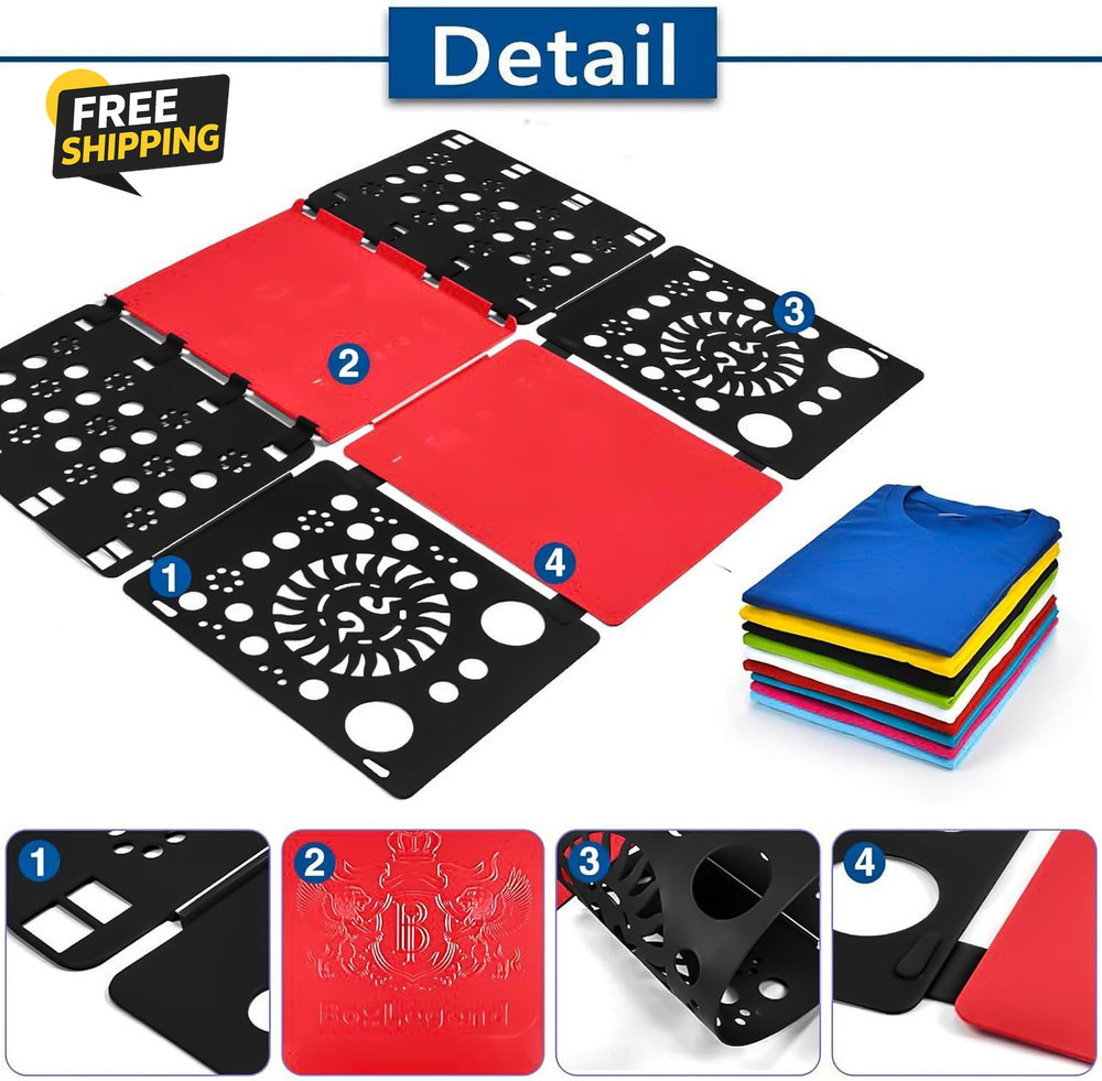 Version 3 Shirt Folding Board T Shirts Clothes Folder Durable Plastic Folding