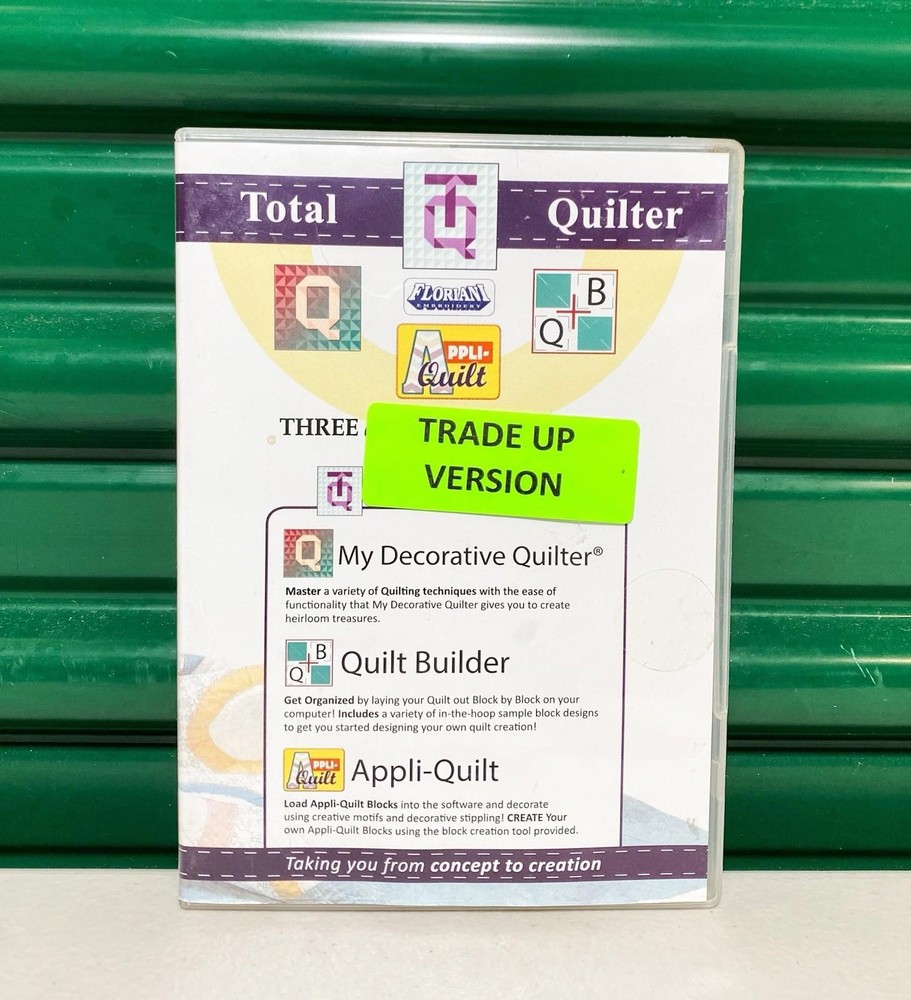 Floriani Total Quilter Software Trade Up 3 Quilting Programs In 1 - NO SERIAL