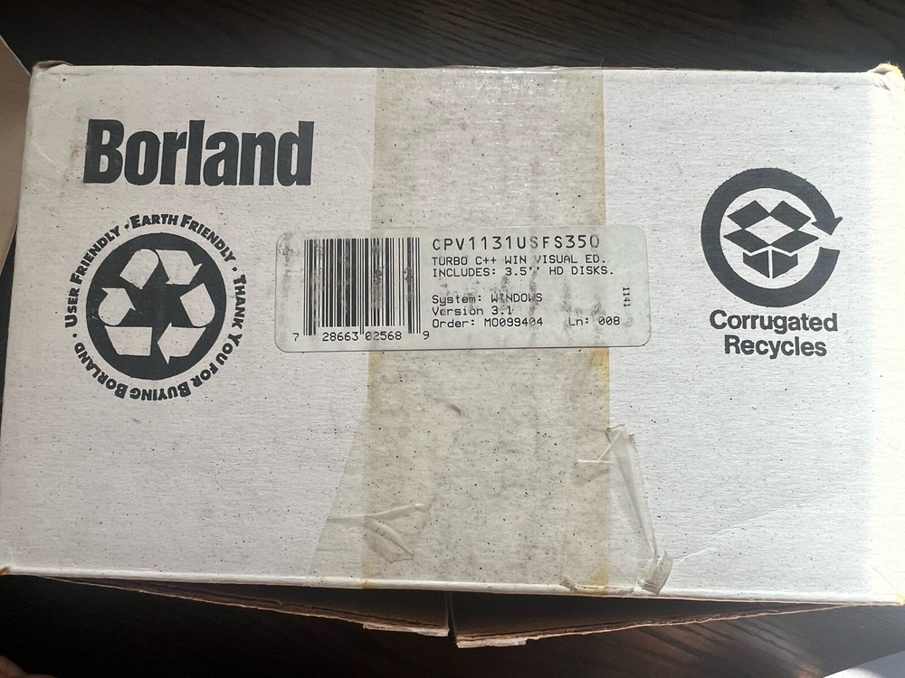 Borland Turbo C++ Visual Edition & Tools For Windows Version 3.1 3.5” Disks