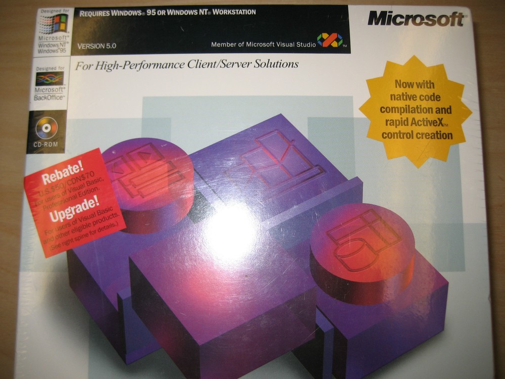 Microsoft Visual Basic Professional Edition 5.0 (Retail) (1 User/s) - Upgrade...