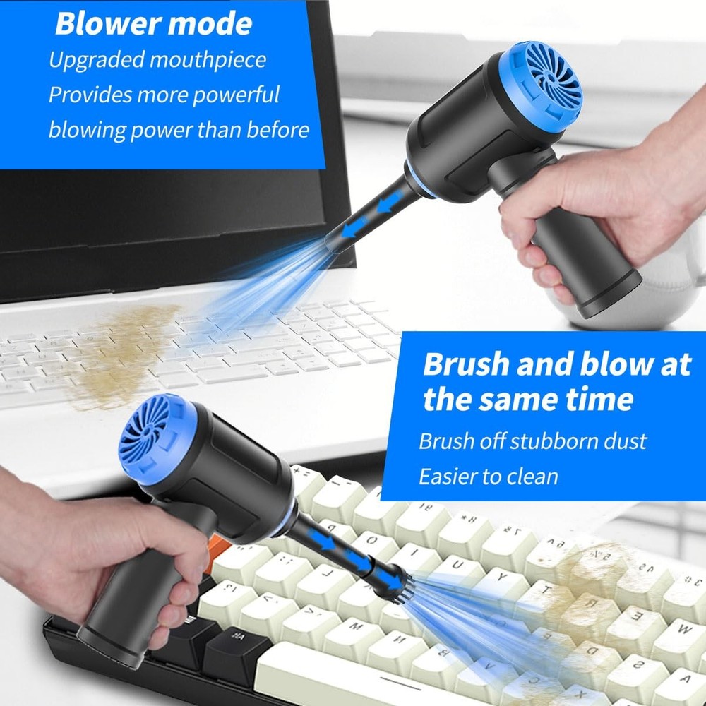 Air Duster - Computer Vacuum Cleaner - for Keyboard Cleaning - Cordless Canne...