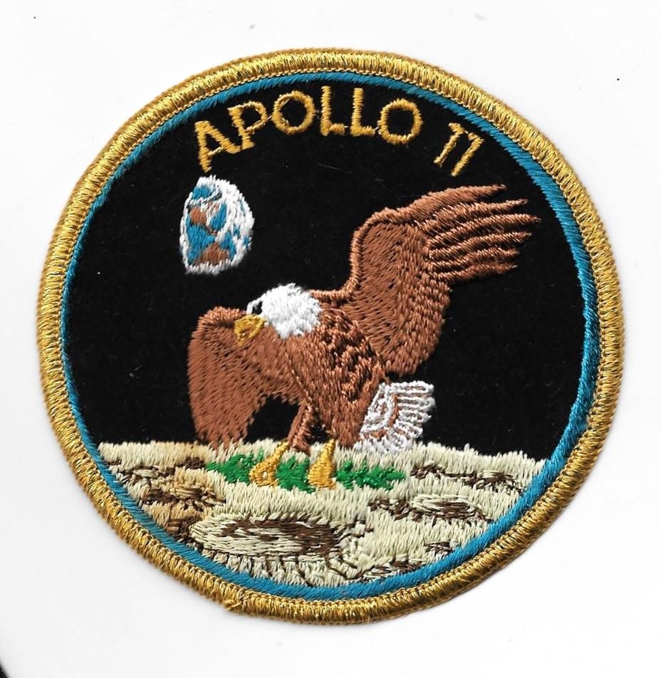 APOLLO 11  Vintage 4" Round Embroidered Patch
