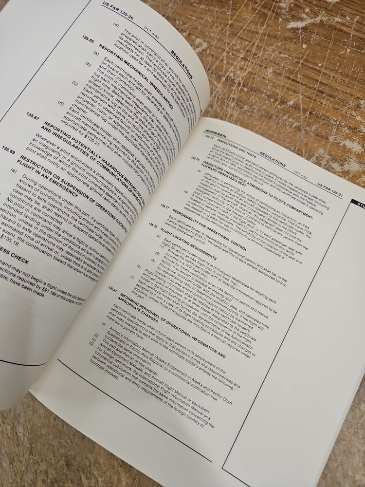Federal Aviation Regulations Book Effective September 1989