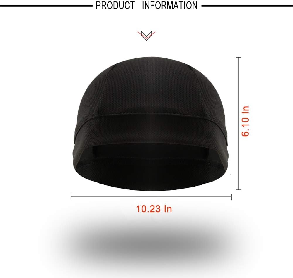 3 Pack Cooling Skull Cap Helmet Liner Sweat Medium, Black,royal Blue,navy