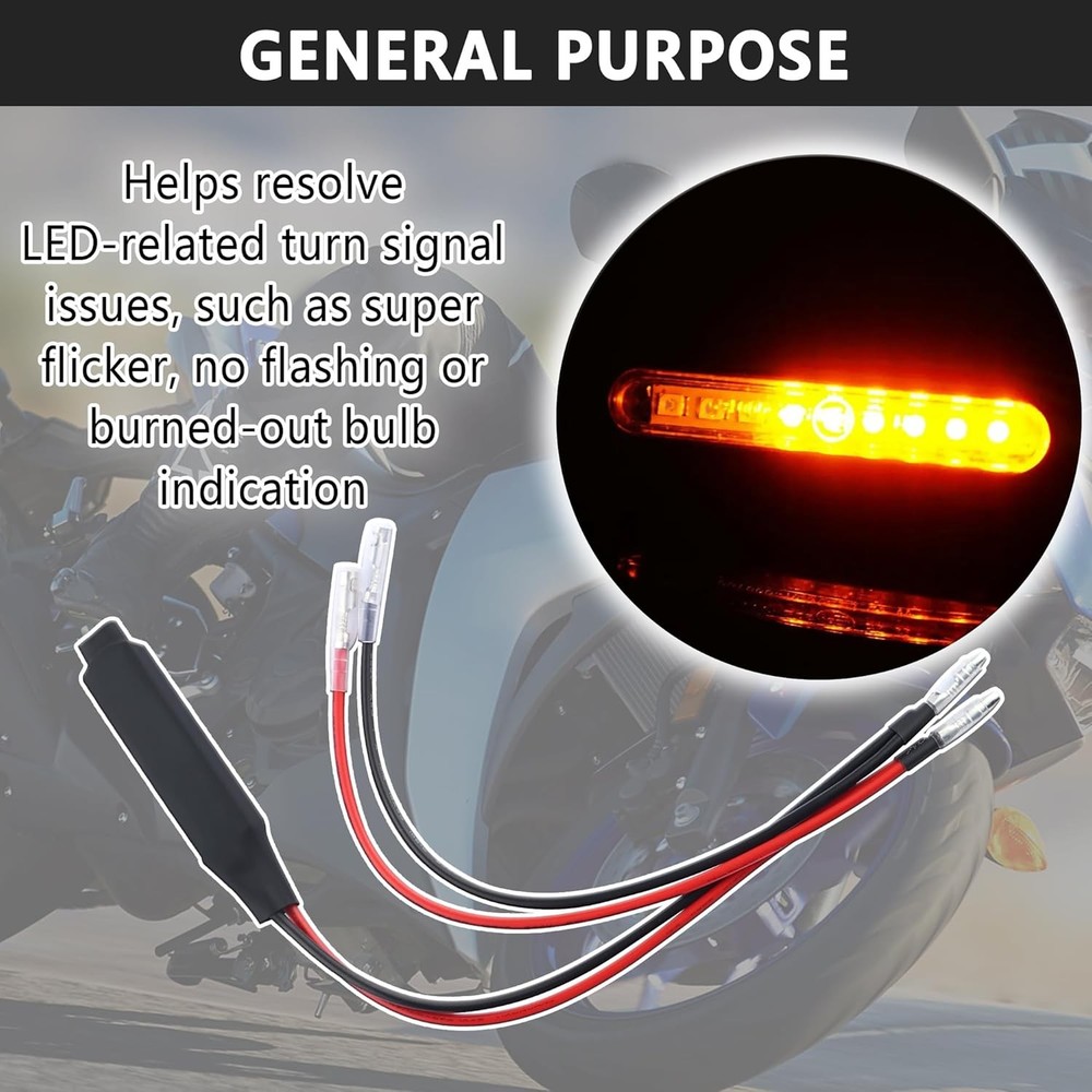 “4pcs Motorcycle LED Turn Signal Load Resistors 10W 12V Universal Decoder Kit”