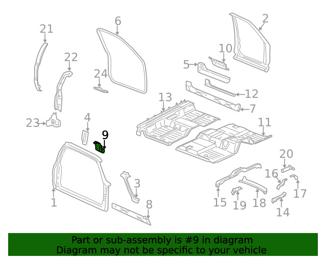 Genuine GM Reinforced Panel 15019402