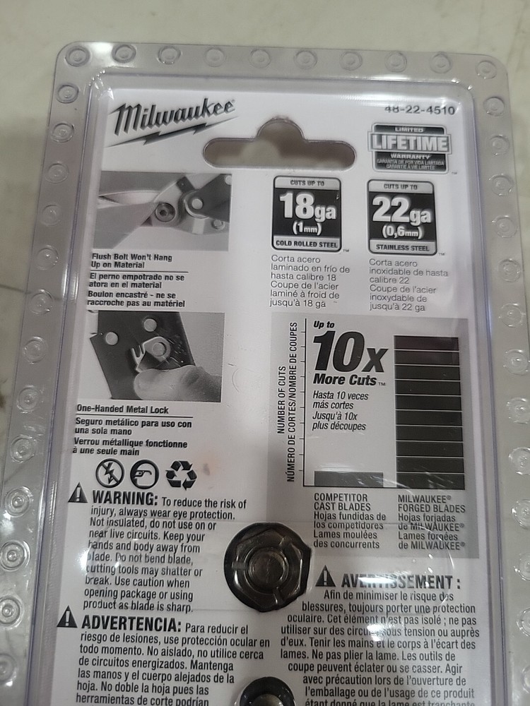 Milwaukee Tool 48-22-4510 Left Cutting Aviation Snips