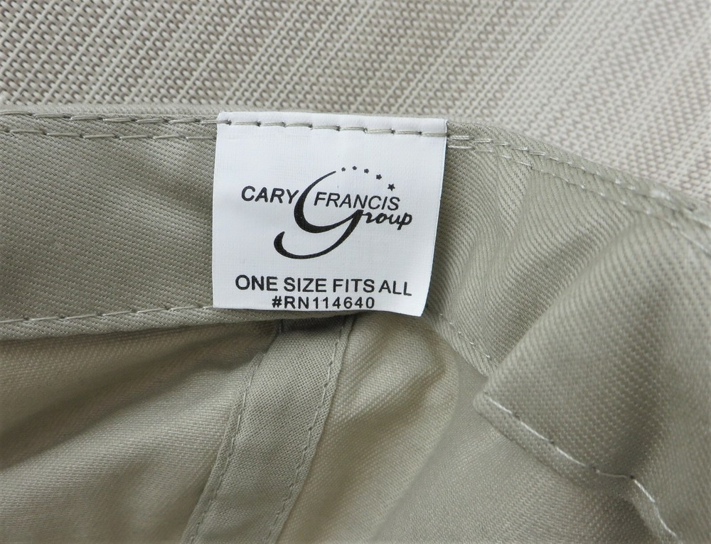 New JOHN DEERE Trucker Cap Hat BEIGE Adjustable Strap Cary Francis Group