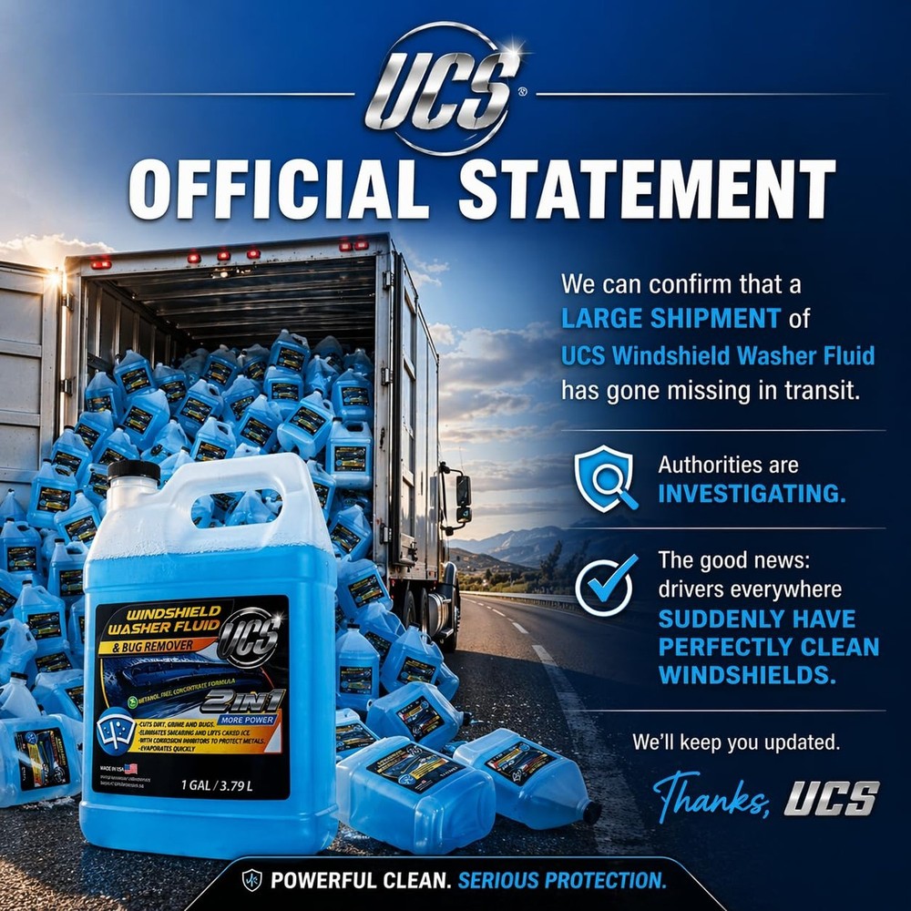UCS Windshield Washer Fluid 2-in-1 Bug Remover – Ready to Use Formula R
