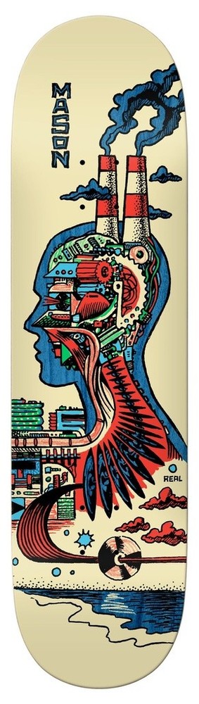 Real Mason Silva Artificial 8.28 True Fit Skateboard Deck