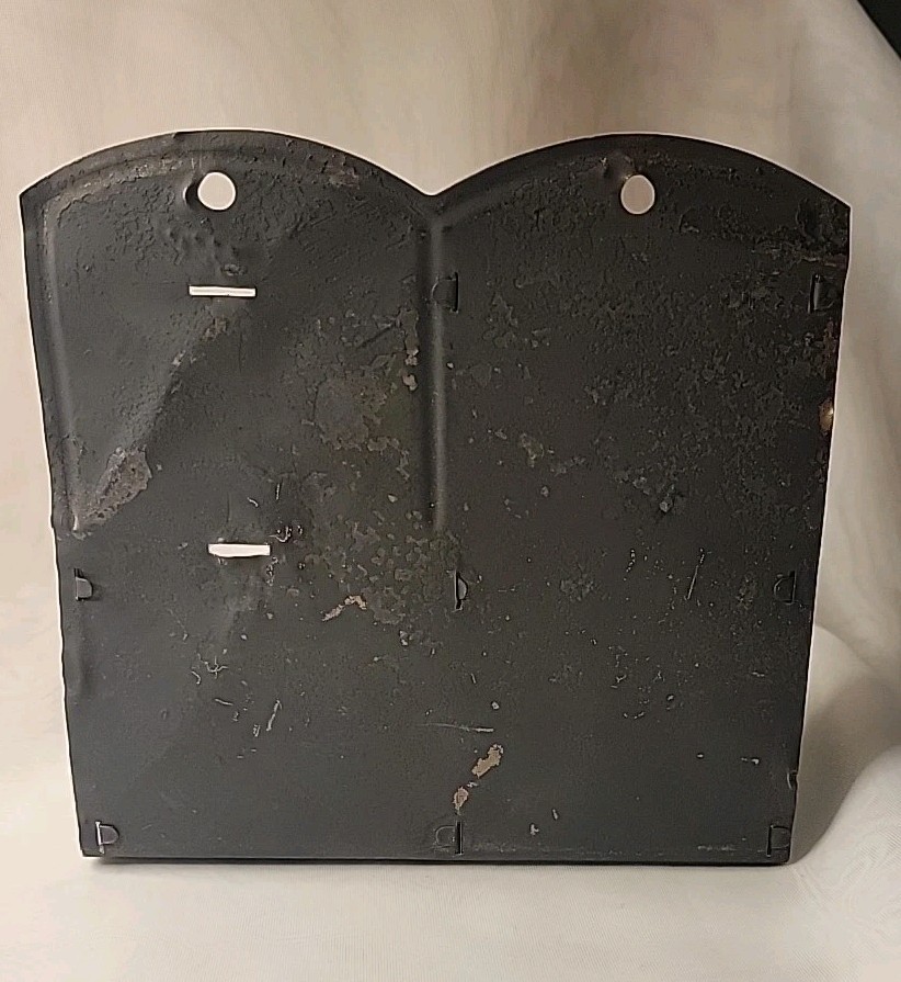 Vintage Double Match Box Holder Black Tin