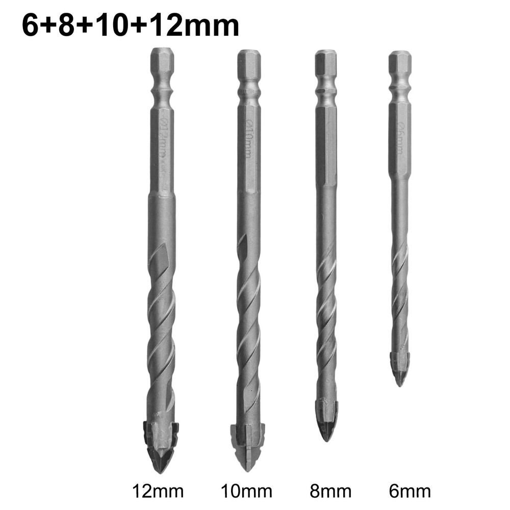 Multi Purpose Eccentric Drill Bits for Efficient Punching of Tiles 4pcs