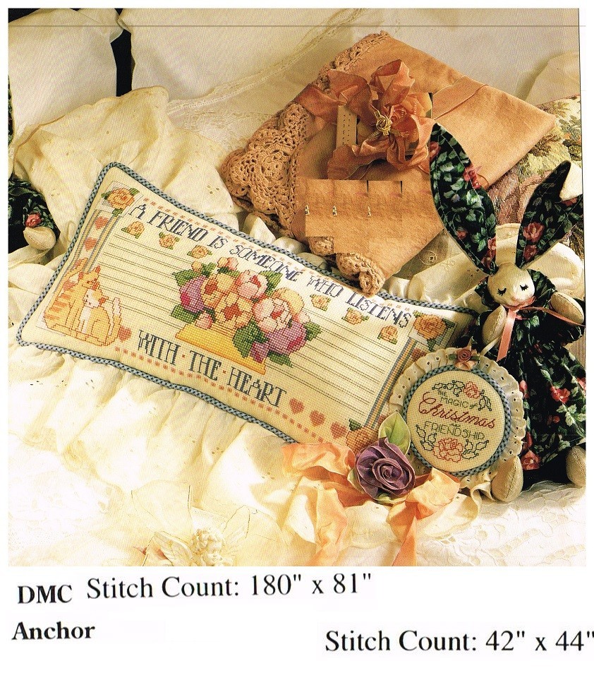 FRIEDSHIP PILLOW  CROSS STITCH PATTERN ONLY   Y26