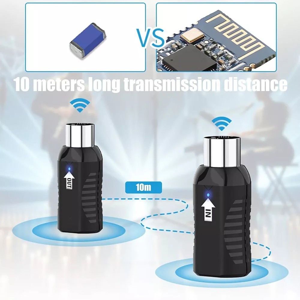 Midi Wireless Guitar Receiver Transmitter For Digital Piano Keyboard Accessory