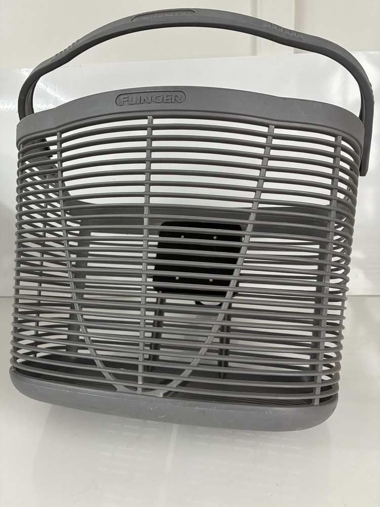 Flinger Grey Bike Basket With quick release adjustable mount system