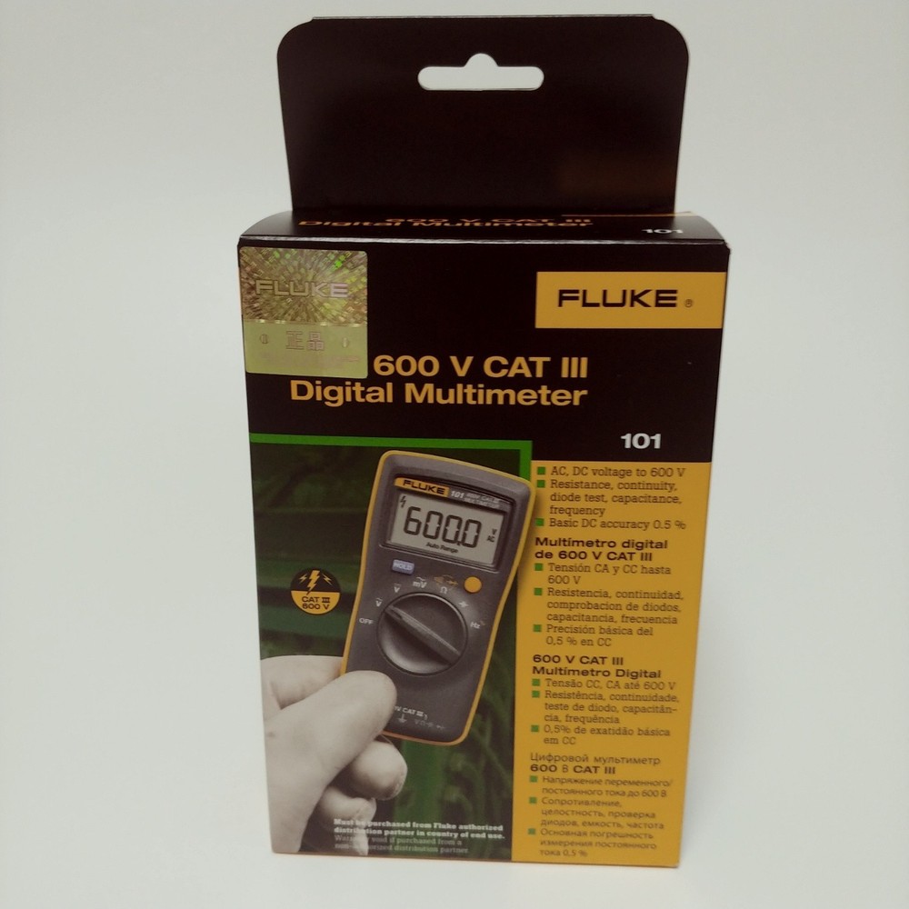 FLUKE 101 Digital Basic Multimeter Pocket Portable Meter AC DC Volt Tester