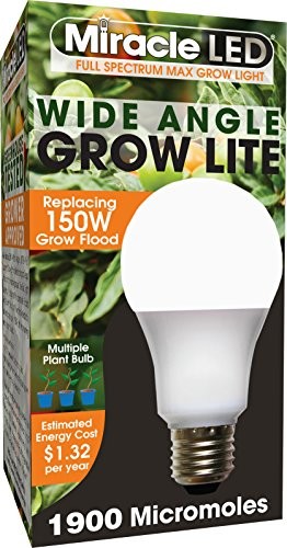 MiracleLED 604594 Multi-Plant Full Spectrum Grow Light Bulb, Single Pack,