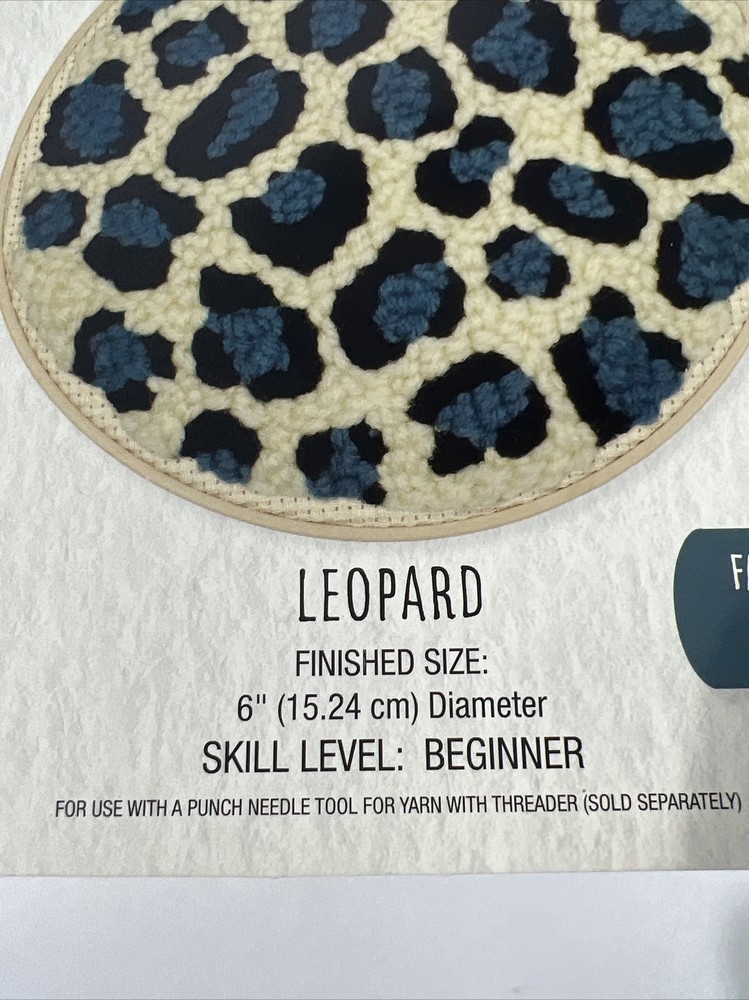 Needle Creations Punch Needle Kit “Leopard” Skill Level Beginner New