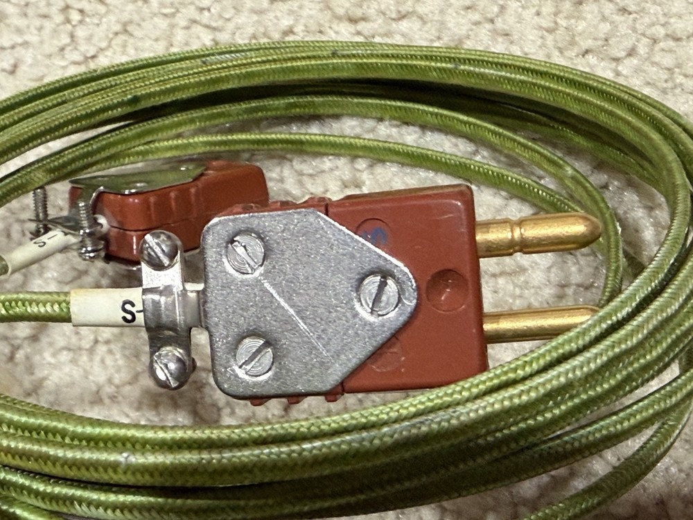 Engelhard Type S plugs w/Glass Braid Duplex-Parallel Braided Jacket, about 30".