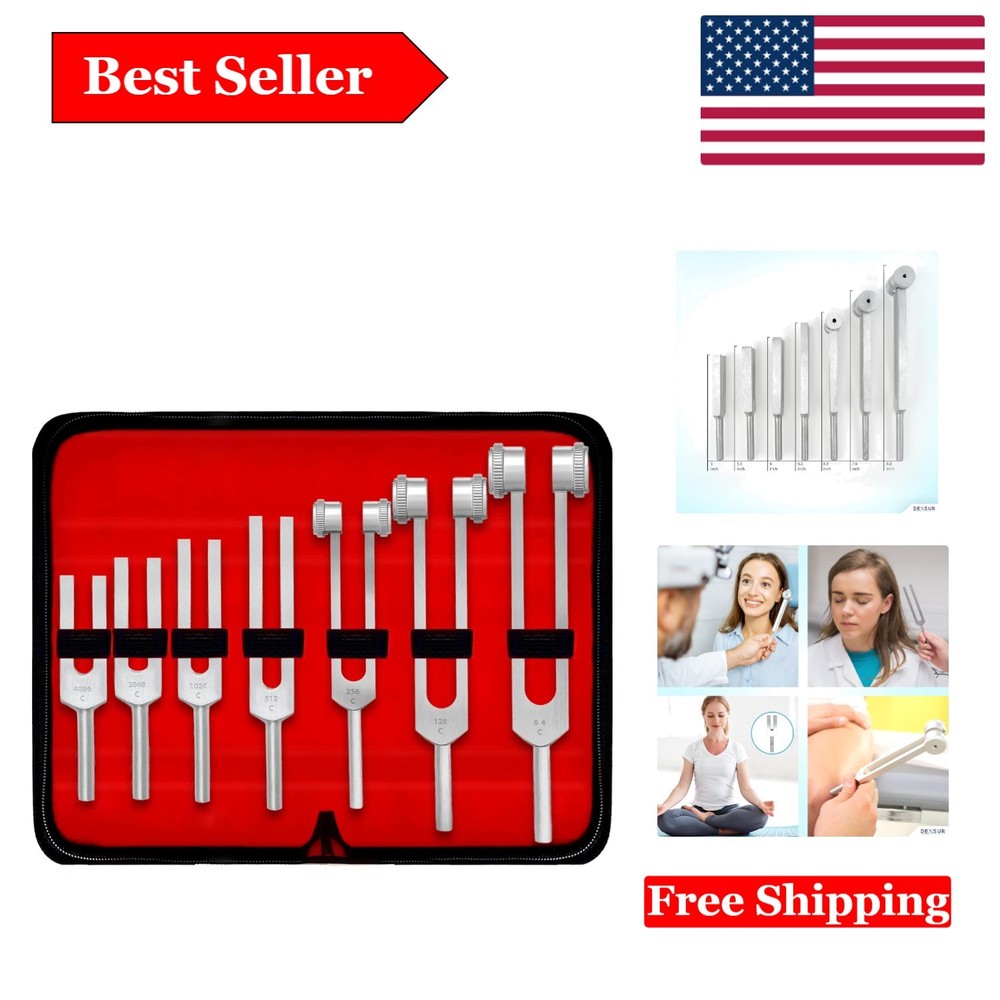 Comprehensive Tuning Fork Set for Professionals - Healing & Therapy Tool (7 Pcs)