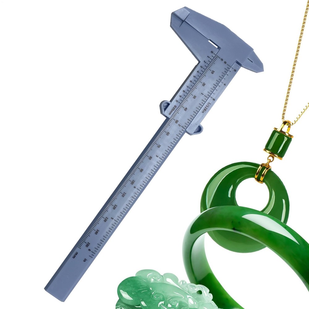 1pc Plastic Caliper Vernier Gauge Caliper Measuring Tool Scale Ruler Random
